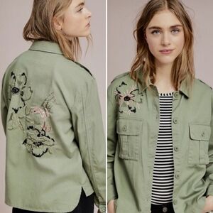 Sanctuary | Embroidered Bird Floral Button Up Top